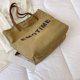 thumbnail image 4 of Bolsa de lona para mujer, con letras impresas para regalo de viaje (caqui) Ehuebsd Para Estrenar, 4 of 9