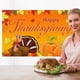 thumbnail image 5 of Fiudx Liquidación navideña Fondo de tela con temática de Acción de Gracias Serie naranja y amarilla Cosechas de Acción de Gracias Calabaza Hoja de arce Pavo Decoración de fiesta, 5 of 6