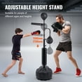 thumbnail image 3 of VEVOR Boxing Speed Trainer, Punching Bag with Stand, Reflex Boxing Bag for Teens & Adults, Height Adjustable Free Standing Strike Bag Set with Gloves, Workout Speed Bag, 3 of 9
