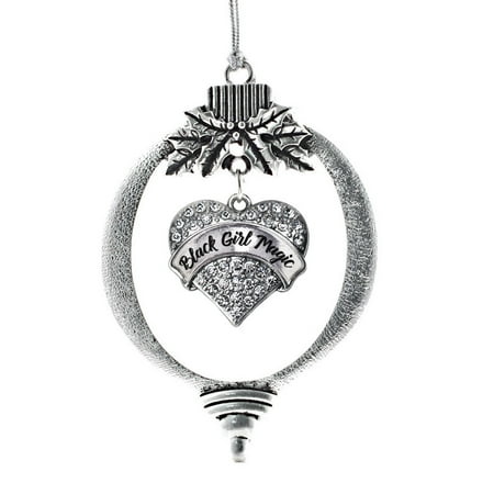 Holiday Magic Ornaments - Black Girl Magic Pave Heart Holiday Ornament