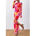 thumbnail image 3 of Vestido PRETTYGARDEN Maxi Ajustado de Manga Larga Floral XS, 3 of 8