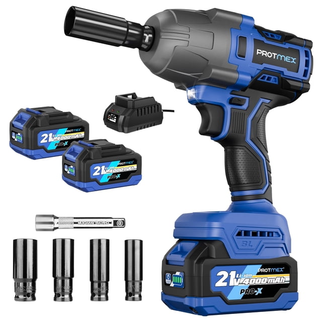 Llave de Impacto Inalámbrica Protmex 21V 900 lb-pie Sin Escobillas