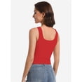 thumbnail image 2 of Womens Tank Tops Scoop Neck Sleeveless Top Casual Basic Slim Fitted Knit Cami Tee Shirts, 2 of 6