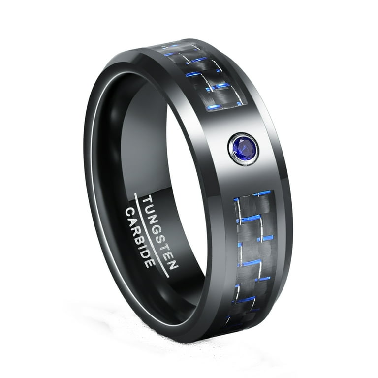 Tungsten carbide hot sale rings walmart