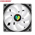 thumbnail image 1 of Enfriador De Cpu COOLMOON CPU Cooler 3 Pin ARGB FDB Bearing PWM PC Ventilador de refrigeración silencioso (Negro), 1 of 9