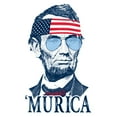 thumbnail image 2 of UGP Campus Apparel Abraham Lincoln Murica Basic Cotton T-Shirt - 3X-Large - White, 2 of 7