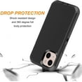 thumbnail image 4 of Entronix Heavy Duty Case Designed for iPhone 13, Shockproof Hard Cover, Black, 4 of 9
