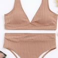thumbnail image 6 of BONIXOOM Two Piece Swimsuit For Women Underwire Elastic Solid Bikinis Bikini Summer Swimwears on Clearance Khaki Size 6, 6 of 6