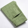 thumbnail image 5 of Odeerbi Men's 2025 Casual Plaid Pants Stretch Suit Pants Slim Striped Trousers Green, 5 of 8