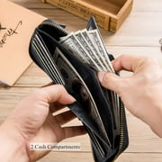 ZJK Card Case Men's Casual Bifold Wallet, Black