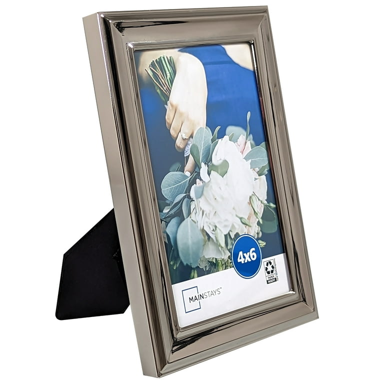 Mainstays – 4x6 Picture Frame – Silver Finish Metal Tabletop Photo