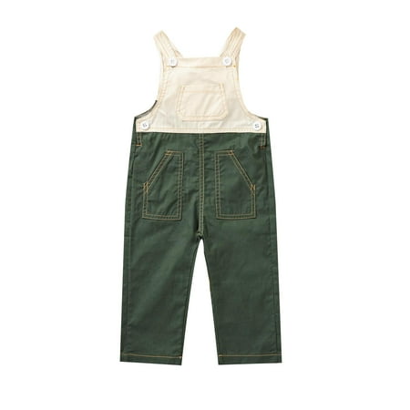 

Binmer Toddler Kid Baby Boys And Girls Summer Solid Color Jumpsuit Overalls