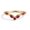 Rose Plated, variant on Marquise Cut Ruby Chevron Engagement Ring, 925 Sterling Silver Curved Band Anniversary Ring, Tiara Stackable Proposal Ring, Ruby Bridal Wedding Ring
