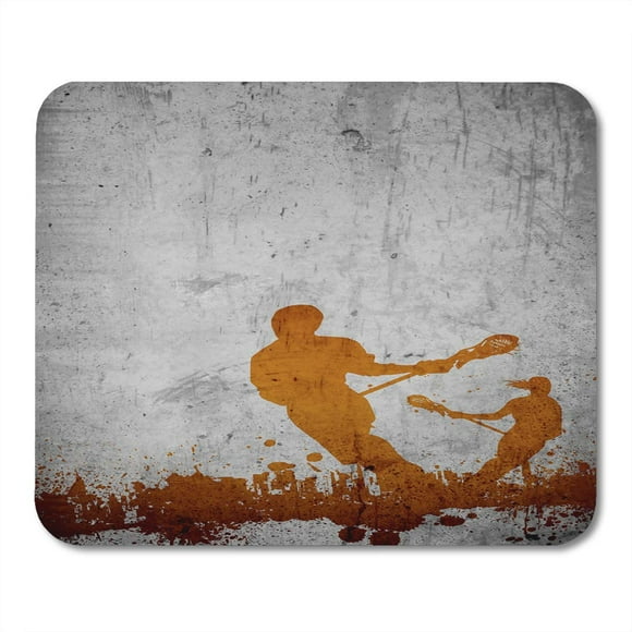 NUDECOR Game Abstract Lacrosse Advert Empty Space Field People Silhouette Mousepad Mouse Pad Mouse Mat 9x10 inch