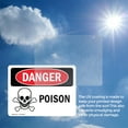 thumbnail image 6 of (2 Pack) Poison OSHA Danger Sign 14 Inch X 10 Inch Vinyl Label Decal Sticker Weather Resistant, UV Protected for Workplace, Business, and Construction Site, Made in the USA, 6 of 7