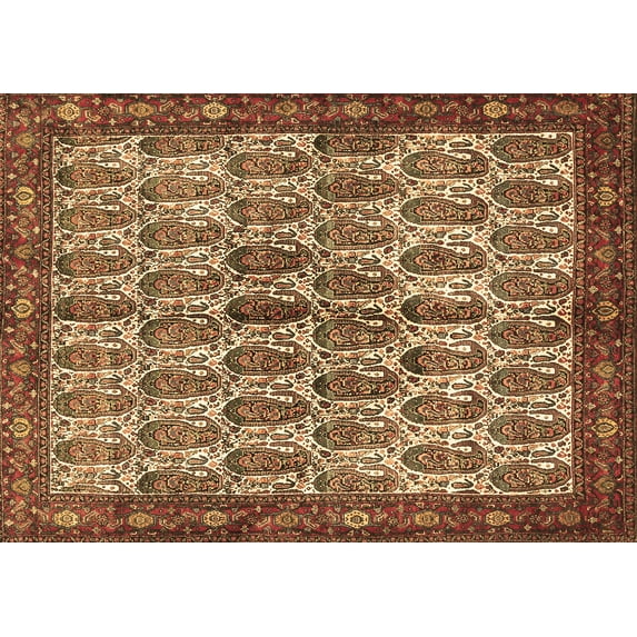Ahgly Company Indoor Rectangle Persian Brown Traditional Area Rugs, 2' x 4'