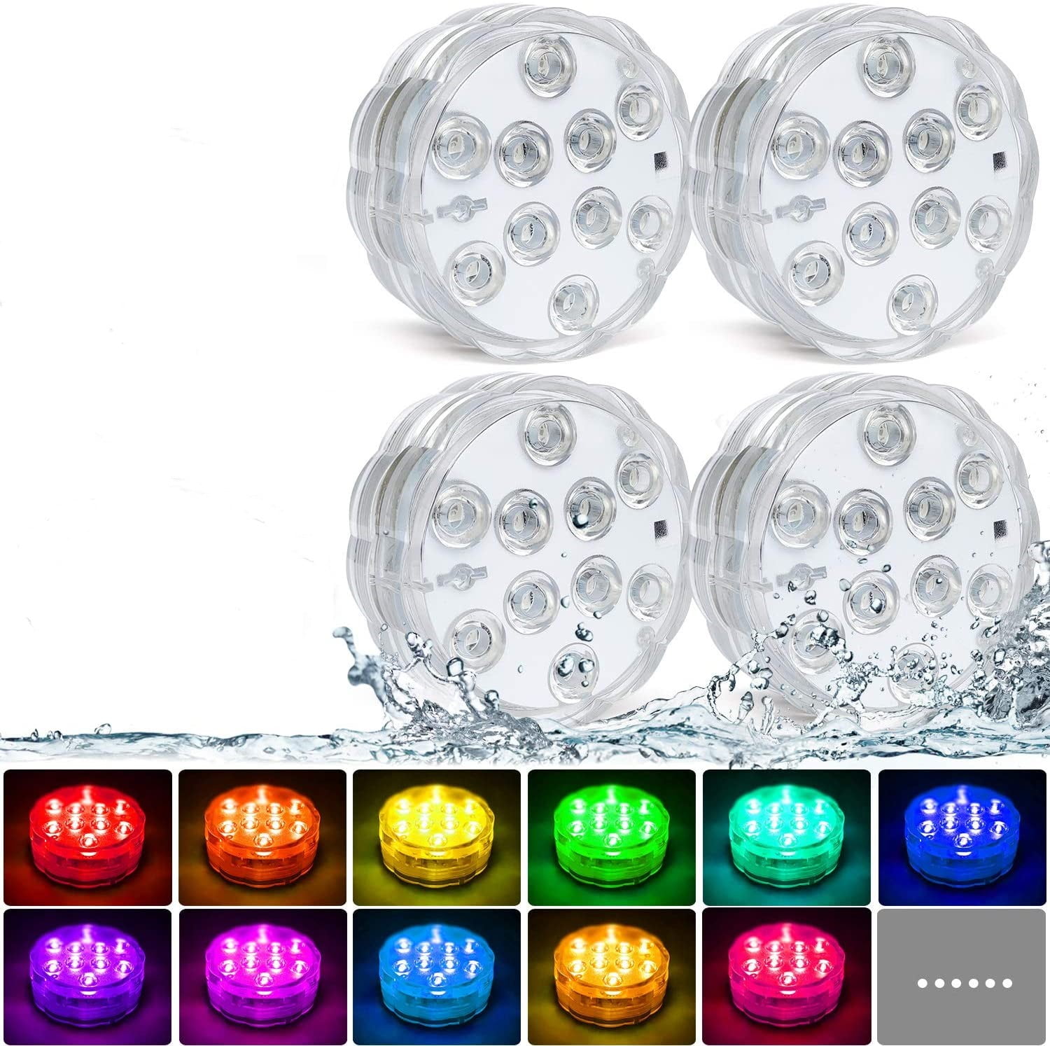 1 Blue SUBMERSIBLE WATERPROOF LED Decor Floral Fountain Pond  Batteries Light 