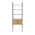 thumbnail image 5 of Miekor Furniture Lean Bookcase in Black Metal and Brown Wood No.3048, 5 of 5