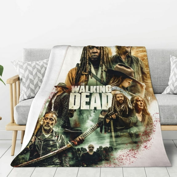 Walking Dead Throw Blanket 50"X40" Soft Flannel Lightweight Plush Air Conditioner Quilt Suitable For Sofa,Living Room,Bedroom,Double Bed