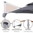 thumbnail image 4 of 11 ft. 2-Tier Aluminum 360-Degree Cantilever Patio Umbrella with umbrella cover and base, 4 of 8