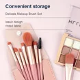 thumbnail image 3 of Mini juego de 8 brochas de maquillaje para mujer, de viaje, portátil, suave, corrector, base de belleza, sombra de ojos, brocha para pestañas con bolsa, 3 of 6