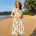 thumbnail image 4 of Balery Peaches Vestidos sueltos de manga corta para mujer, vestidos de verano 2025, vestidos casuales de corte A con vuelo., 4 of 6
