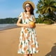 thumbnail image 4 of Balery Peaches Vestidos sueltos de manga corta para mujer, vestidos de verano 2025, vestidos casuales de corte A con vuelo., 4 of 6
