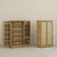 thumbnail image 3 of HOMCOM 41" Rattan Kitchen Pantry Storage Cabinet with Spice Racks Natural, 3 of 10
