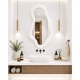 thumbnail image 3 of Handmade Wavy Wall Mirror, Asymmetrical Solid Wood Mirror, Modern Funky Blob Mirror for Living Room, Large Dynamic Mirror Full Length Alternative-24x36 Inch, 3 of 5