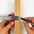 thumbnail image 4 of Universal Scribing Ruler 45 Degree Scale Ruler Measuring Marking Gauge Woodworking Right Angle Ruler Carpenter Tool DIY, 4 of 4