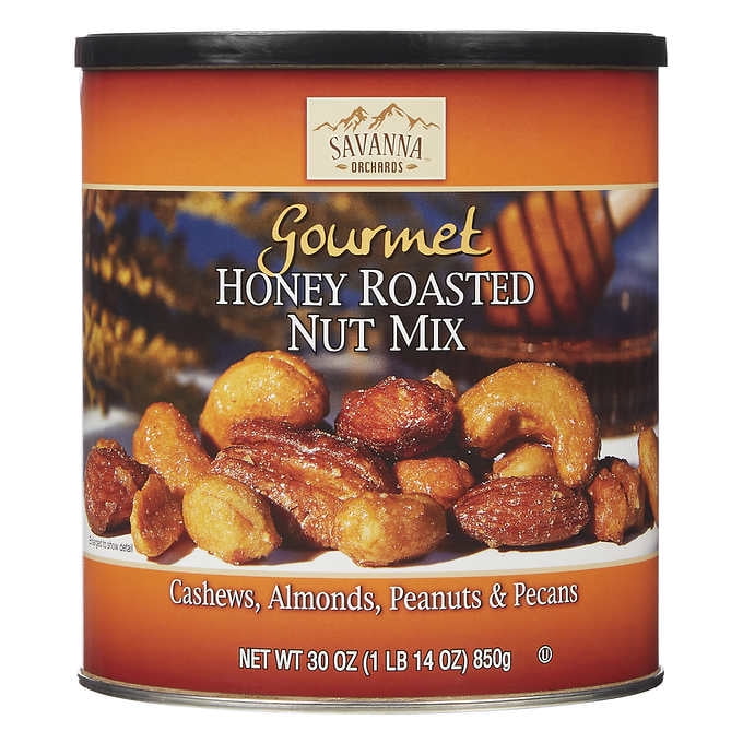 Savanna Orchards Gourmet Honey Roasted Nut Mix, Cashews, Almonds