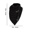thumbnail image 4 of Ladies' Retro Solid Color Star Decorative Scarf Neckerchief winter gloves Blue, 4 of 5