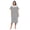Black Stripe, variant on Women's Snap Front Lightweight Housecoat | Short Sleeve House Dress Duster Lounger Robe with Pockets | Cotton Poly Knit, Mid Calf | Pink Stripe - X-Large