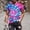 Hot Pink, variant on Elvqul Mens Short Sleeve Tops Crew Neck Tees Summer Big and Tall Tie Dye