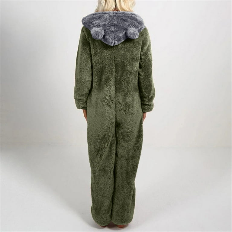 Green furry onesie new arrivals