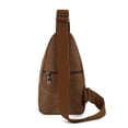 thumbnail image 5 of Bolso de lona para acampar al aire libre, cómodo bolso de pecho con correa cruzada de gran capacidad, resistente al desgaste y con costuras de color sólido para automóvil, 5 of 5