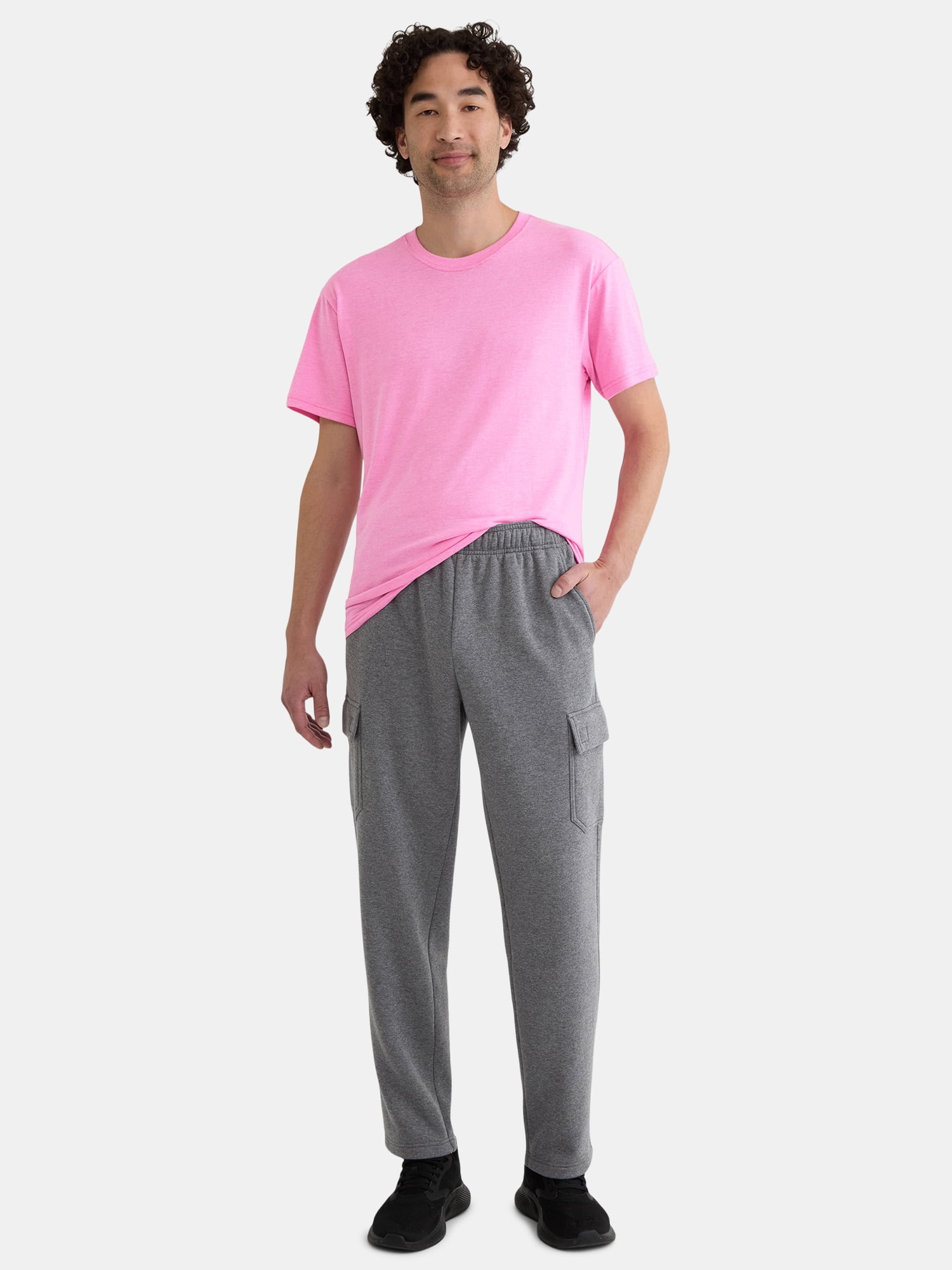 Athletic Works Men's Solid Tri Blend Tee with Short Sleeves, Sizes XS-4XLT