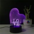 thumbnail image 1 of GOOHOCHY Lámpara 3D con forma de corazón, luces LED multicolor, luz nocturna táctil USB, lámpara de mesa para pareja, noche romántica, San Valentín, día de la madre, regalo, 1 of 3
