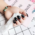 thumbnail image 4 of Seitruly 24 piezas de uñas postizas de ataúd resistentes a los arañazos de bailarina corta coloridas uñas acrílicas artificiales de color sólido DIY Juegos de manicura 1 negro Seitruly CE011412-01, 4 of 5