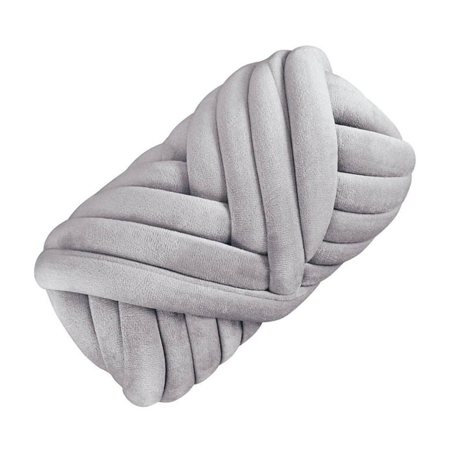 facefd Chunky Yarn Knitting Arm Knit Soft Yarn 250G for DIY Rug Making Sweaters Light Gray