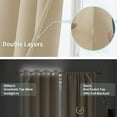 thumbnail image 7 of XUEYU Blackout Curtains 42W x 63L Inches, Window Curtain Blackout Rod Pocket Thermal Insulated Light Blocking Drapes, Room Darkening Window Curtains for Bedroom Living Room Home Decor, 2 Panels,Beige, 7 of 7