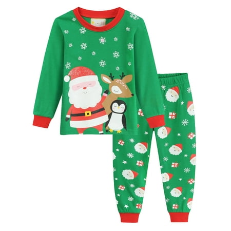 

Little Hand Toddler Boys Pajamas Christmas Pjs Long Sleeve Sleepwear 2t