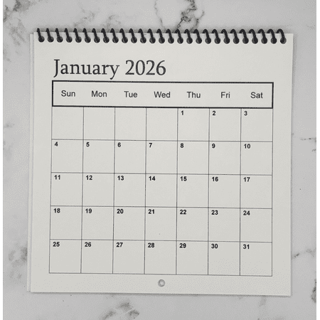 2026 Blank Calendar ( Lot of 3 ) 7" x 7" Printed on HEAVY CARDSTOCK