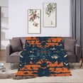 thumbnail image 6 of DouZhe Ultra-Soft Micro Fleece Lightweight Flannel Bed Blanket, Ethnic Boho Moroccan Ikat Print Cozy Warm Throw Blankets, 50"x40", 6 of 7
