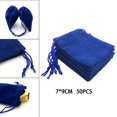 thumbnail image 4 of 50x Bolsas pequeñas de con cordón Favor de la boda artes y manualidades Organización de dulces Pendientes Anillos Maquillaje Bolsa de embalaje de joyería Halloween 7x9cm Hugo bolsas de bolsa, 4 of 10