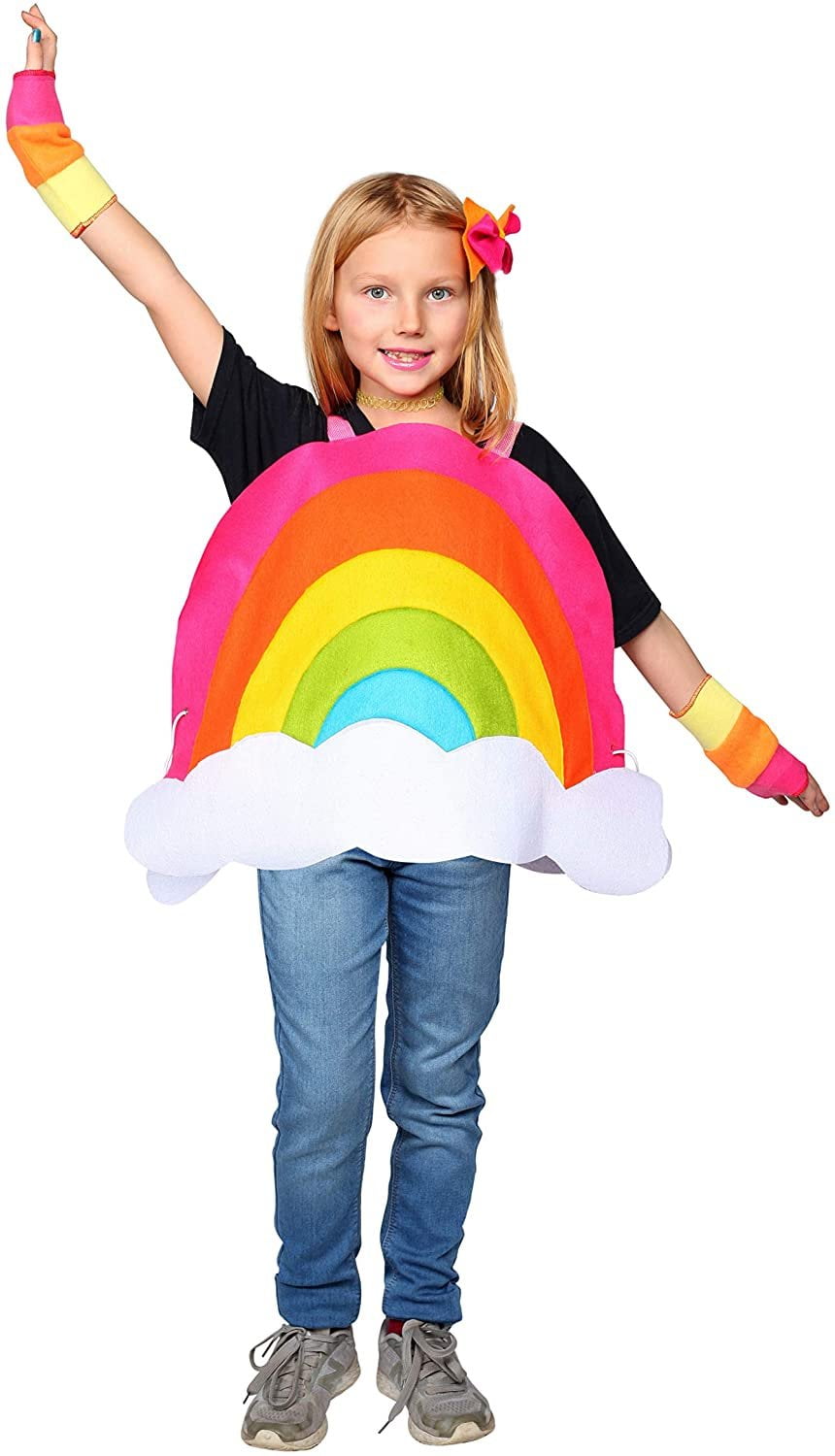 Identity Costuming Rainbow Crop Top - Child 4 ONLY