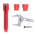 thumbnail image 2 of Instalador del Fregadero de Grifos, Alta Adaptabilidad 8 en 1 Herramienta de Instalación de Plomería de Ranura Abierta Anti -Slip Fácil de Instalar 45 Acero para tubo de Baño, 2 of 7
