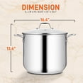 thumbnail image 2 of Open Box NutriChef 19 Quart Stainless Steel Soup Stock Pot with Handles & Lid, 2 of 7