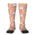 thumbnail image 2 of Picia Women Crew Soft Moisture-wicking Socks Rabbit So Cute Pattern Design Cotton Socks, One Size fit All, 2 of 9
