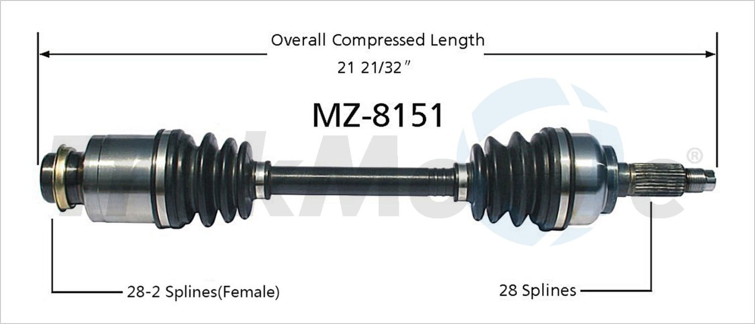 Made in USA Complete Rear Passenger Side CV Axle Shaft w// ABS